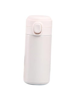 NIBEMINENT Insulated Bottle Pop Up Lid 420ml Mini Cute Double Layer Vacuum Portable Stainless Steel Insulated Water Cup for Daily Use Gift Office White  - Image 2