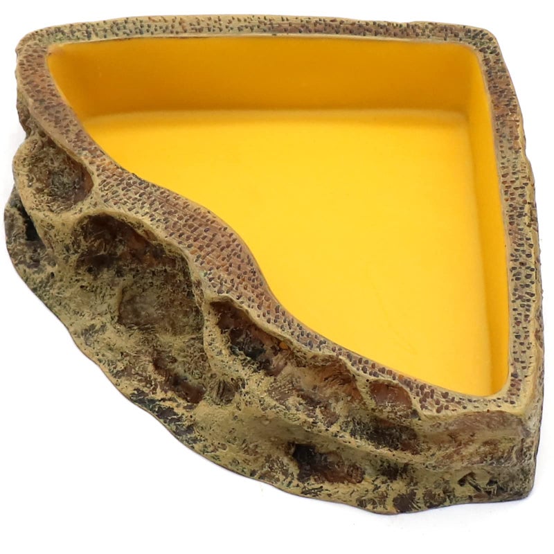Reptile Feeder Resin Bowl Amphibian Reptile Bowl for Lizard Gecko Bearded Dragon Turtle - Image 1