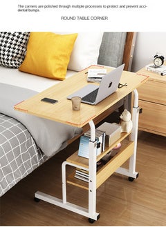 Sharpdo Bedside Table in The Bedroom Movable Lifting Table 80*40*(79-90)cm  - Image 3