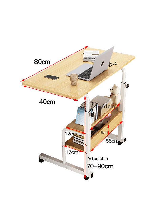 Sharpdo - Bedside Table in The Bedroom Movable Lifting Table 80*40*(79-90)cm - Image 1