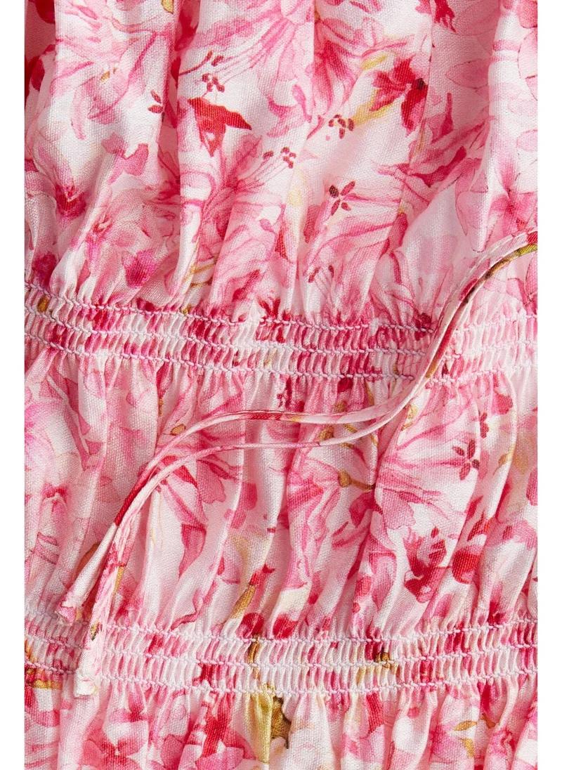 H&M Tie-strap smocked top