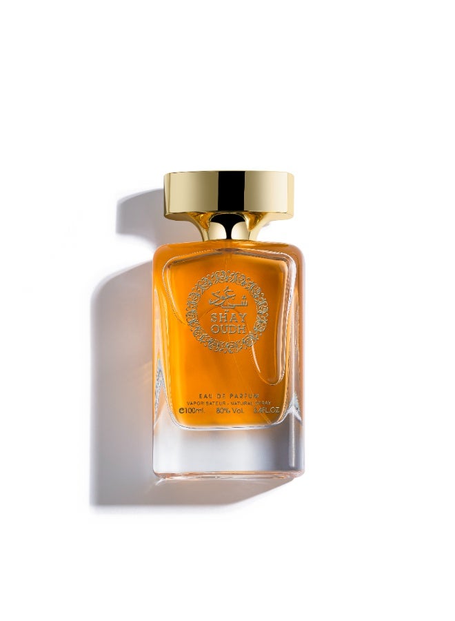 Al Hunaidi Perfumes Shay Oudh by HUNAIDI Perfumes Unisex Arabic Perfume for Both Men and Women - Luxurious Fragrance with Oudh, Amberwood, Jasmine, Moss, Honey, Woody, and Herbal Tones - 100ml Bottle - Image 1