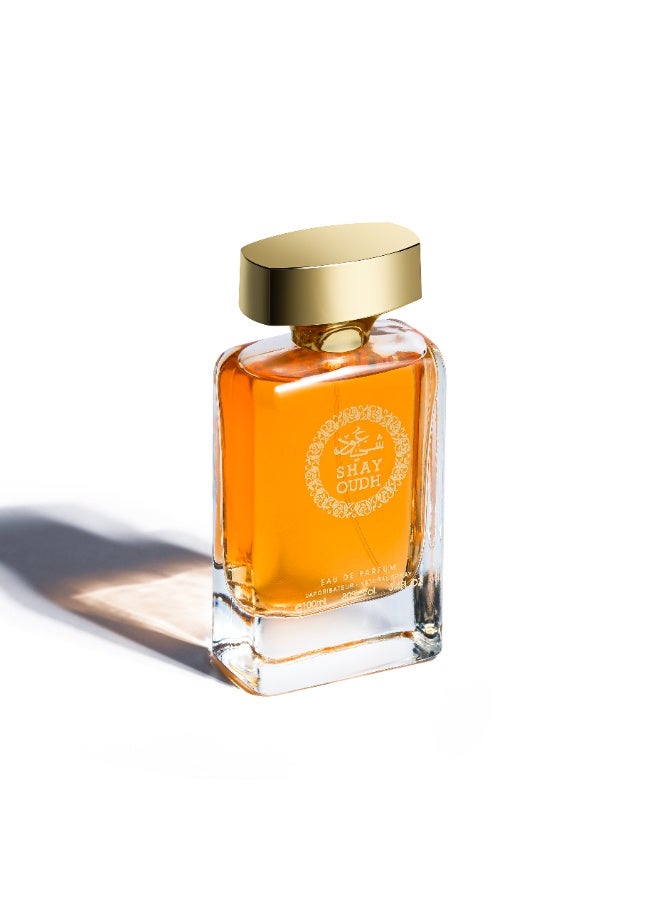 Al Hunaidi Perfumes Shay Oudh by HUNAIDI Perfumes Unisex Arabic Perfume for Both Men and Women - Luxurious Fragrance with Oudh, Amberwood, Jasmine, Moss, Honey, Woody, and Herbal Tones - 100ml Bottle - Image 3