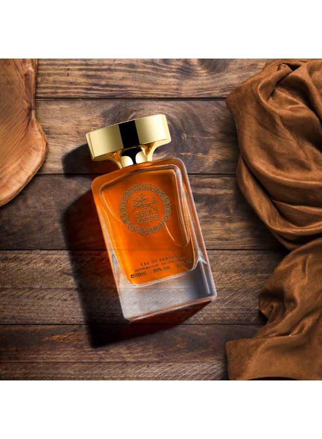 Al Hunaidi Perfumes Shay Oudh by HUNAIDI Perfumes Unisex Arabic Perfume for Both Men and Women - Luxurious Fragrance with Oudh, Amberwood, Jasmine, Moss, Honey, Woody, and Herbal Tones - 100ml Bottle - Image 5