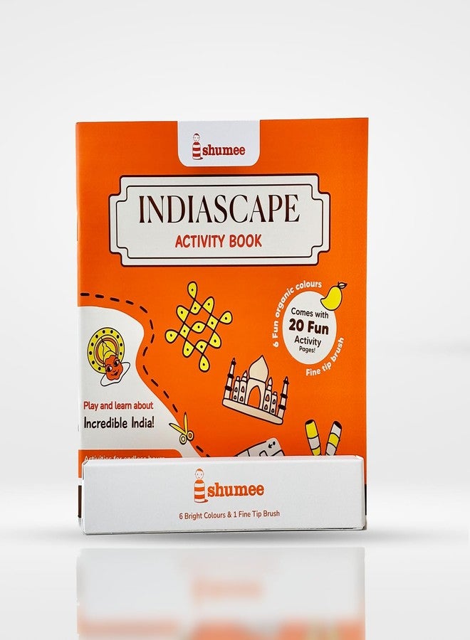 Shumee Indiascape Colouring Activity Book With 6 Colours And Brush | (4+ years) | India Learning Art And Craft Kit For Kids | Develops Creativity And Fine Motor Skills | Birthday Gift For Kids - Image 2