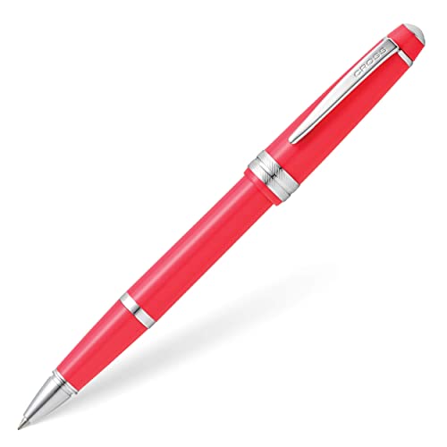 Cross Bailey Light Polished Coral Rollerball Pen – Refillable, Medium Point Black Ink, Presented in Everyday Gift Box - Image 1