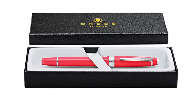 Cross Bailey Light Polished Coral Rollerball Pen – Refillable, Medium Point Black Ink, Presented in Everyday Gift Box - Image 4