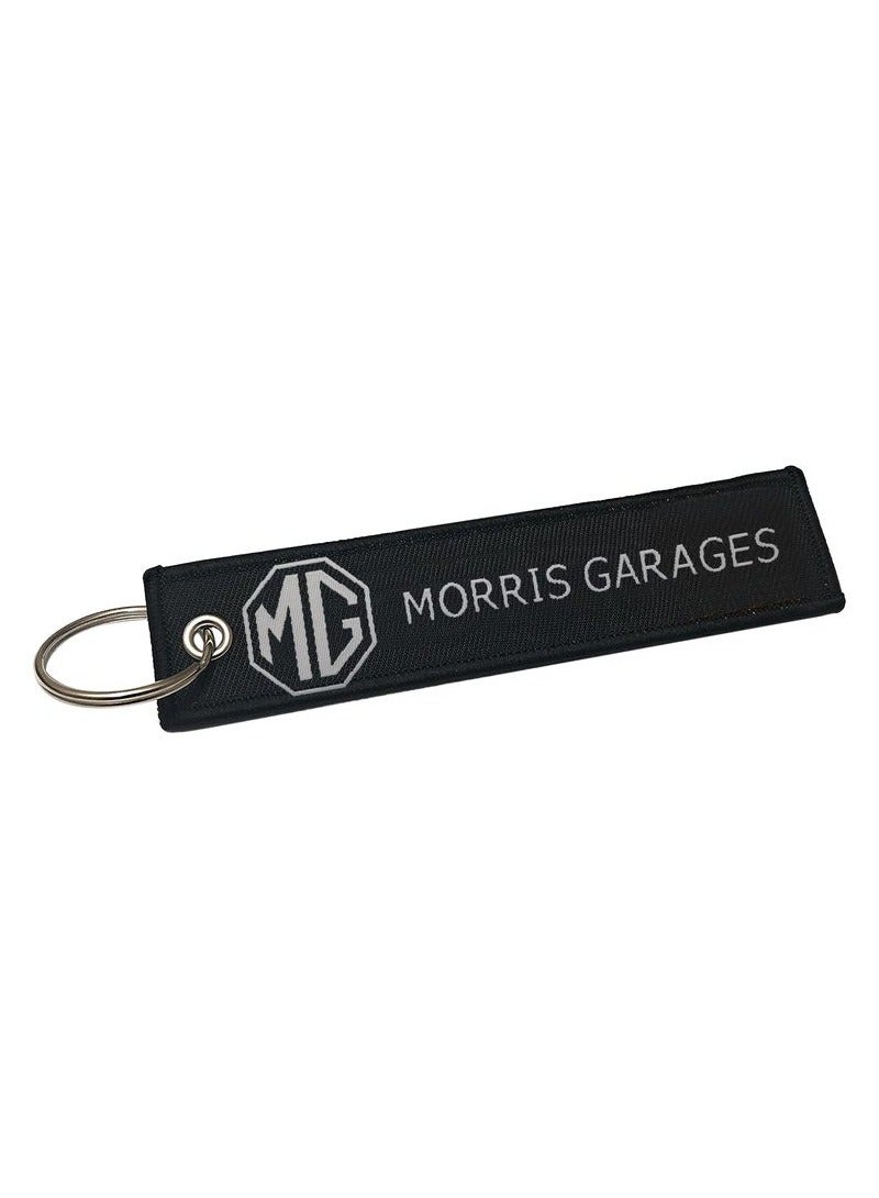 ام جي سلسلة مفاتيح مطرزة من MG Morris Garages - قماش متين مع حلقة معدنية - Image 3