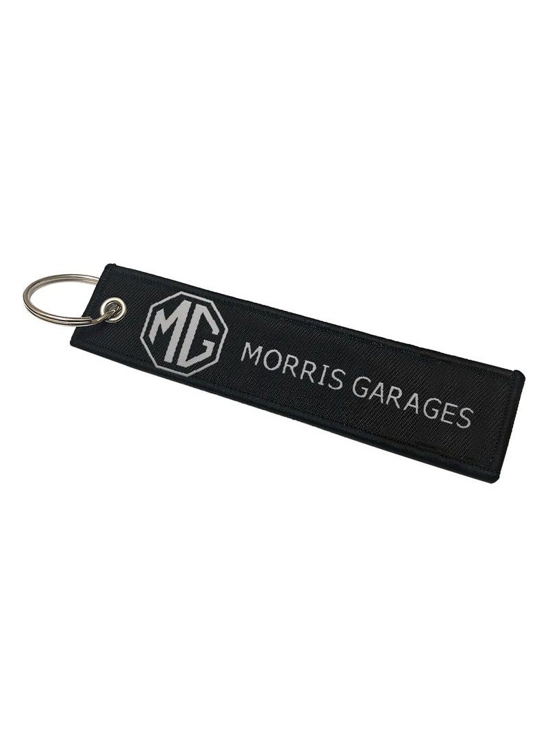 ام جي سلسلة مفاتيح مطرزة من MG Morris Garages - قماش متين مع حلقة معدنية - Image 2