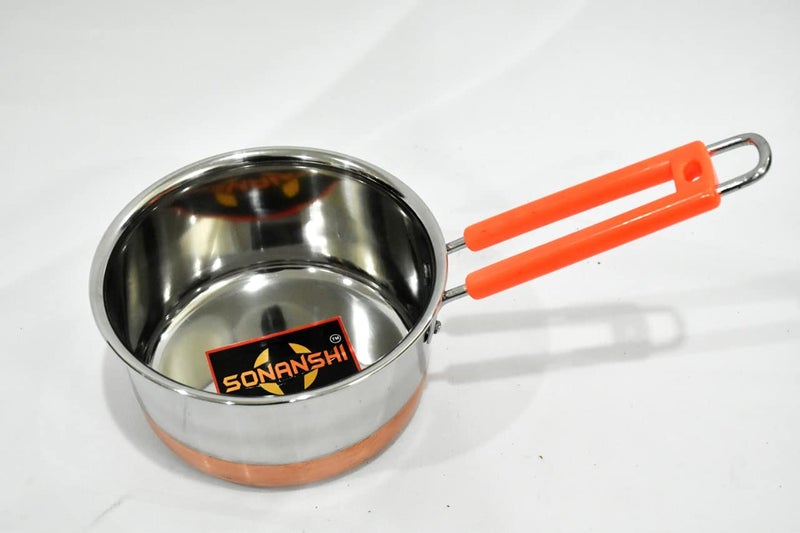 Sonanshi Sonanshi Stainless Steel Sauce Pan/Milk Pan/Tea Pan Combo Set, 1, 1.5, 2 L, 3 Piece (Multicolor)  - Image 4