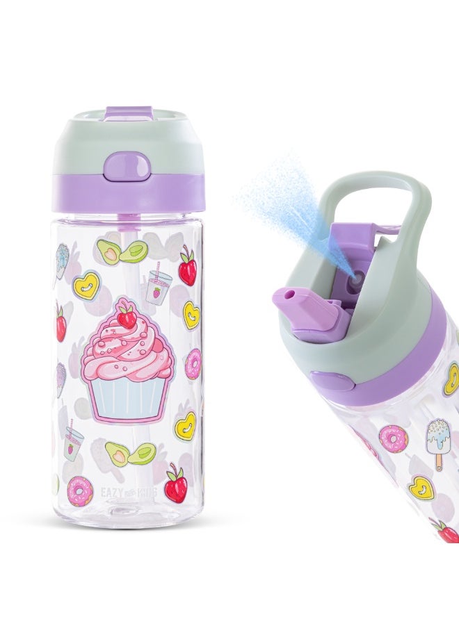 Eazy Kids Eazy Kids 3 Compartment 800ml Stainless Steel bento Lunch Box w/ Water Bottle - Cup Cake Purple  - Image 3