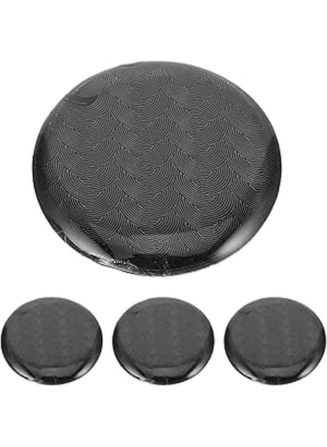 Carbon Fiber Car Door Lock Cover Protector 4PCS Anti Collision Edge Guard Stickers - Image 1