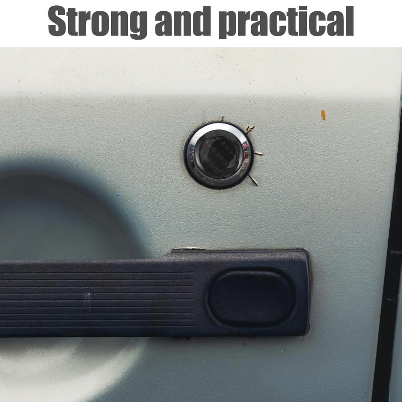 Carbon Fiber Car Door Lock Cover Protector 4PCS Anti Collision Edge Guard Stickers - Image 5