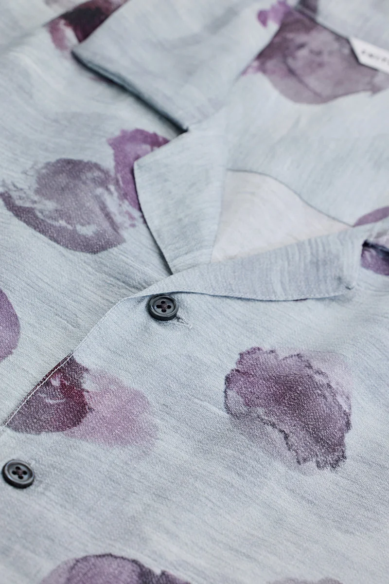 SNITCH قميص أزرق فاتح بقصة صندوقية مجردة