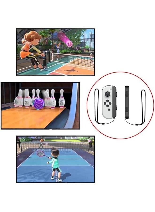 بروماس ملحقات الألعاب الرياضية 10 في 1 متوافقة مع وحدة تحكم Switch OLED Joy-con، وحزام اليد، وحزام الساق، ونوادي الجولف، والسيف، ومضارب كرة الريشة - Image 2