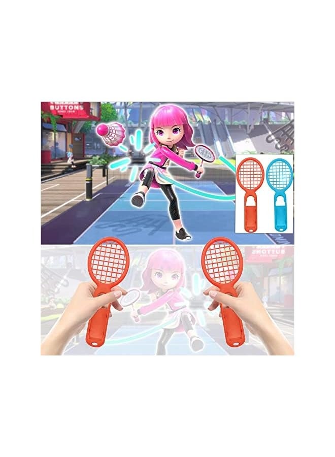 بروماس ملحقات الألعاب الرياضية 10 في 1 متوافقة مع وحدة تحكم Switch OLED Joy-con، وحزام اليد، وحزام الساق، ونوادي الجولف، والسيف، ومضارب كرة الريشة - Image 3