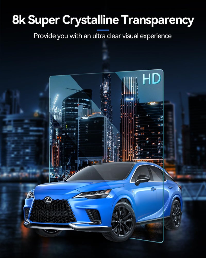 LANTU RX 350 Screen Protector for 2023 2024 2025 Lexus RX350& TX350 Accessories 14" Tempered Glass GPS Navigation Touchscreen Protector for RX 350/350h/500h& 2024 2025 TX 350/500h HD Clear - Image 5