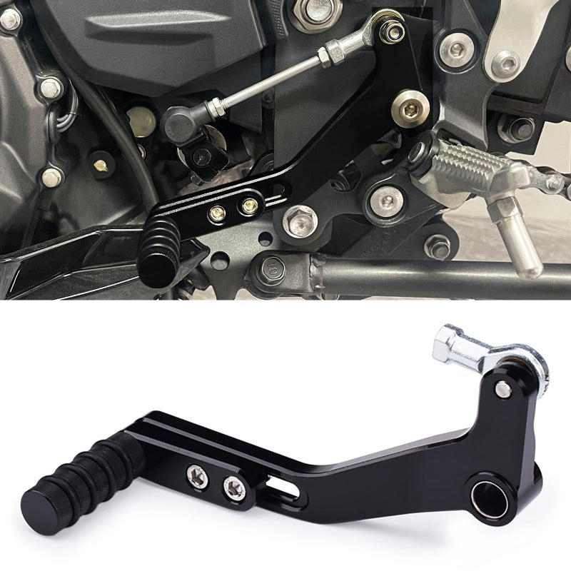 LEDISHUN Motorcycle Accessories Shifter Pedal Toe Pegs Left Gear Shift Lever Compatible with Kawasaki Ninja 400 Z400 Ninja 500 Z 500 Sand Black - Image 2