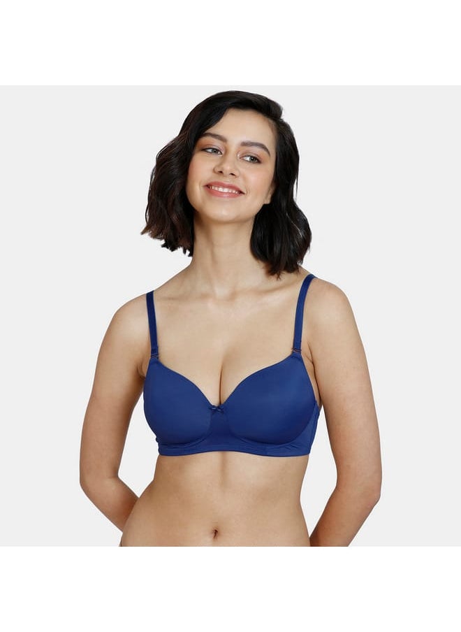 zivame Zivame Solid Padded T-shirt Bra with Hook and Eye Closure  - Image 1