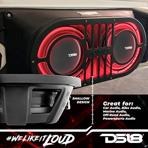 DS18 PSW10.2D 10" Shallow Mount Subwoofer 1000 Watts Max Power 500 Watts RMS Dual Voice Coil 2+2 OHMS Water Resistant - Best Sub for Tight Spaces in Car & Trucks - 1 Speaker - Image 3