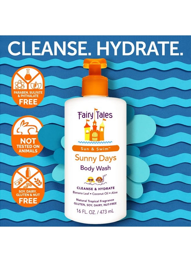 Fairy Tales - Airy Tales Sunny Days Chlorine Removal Body Wash For All Age Swimmers After Swim Chlorine Salt And Sunscreen Removal No Harsh Chemicals Or Toxins Easy To Use Pump 16Oz - Image 1