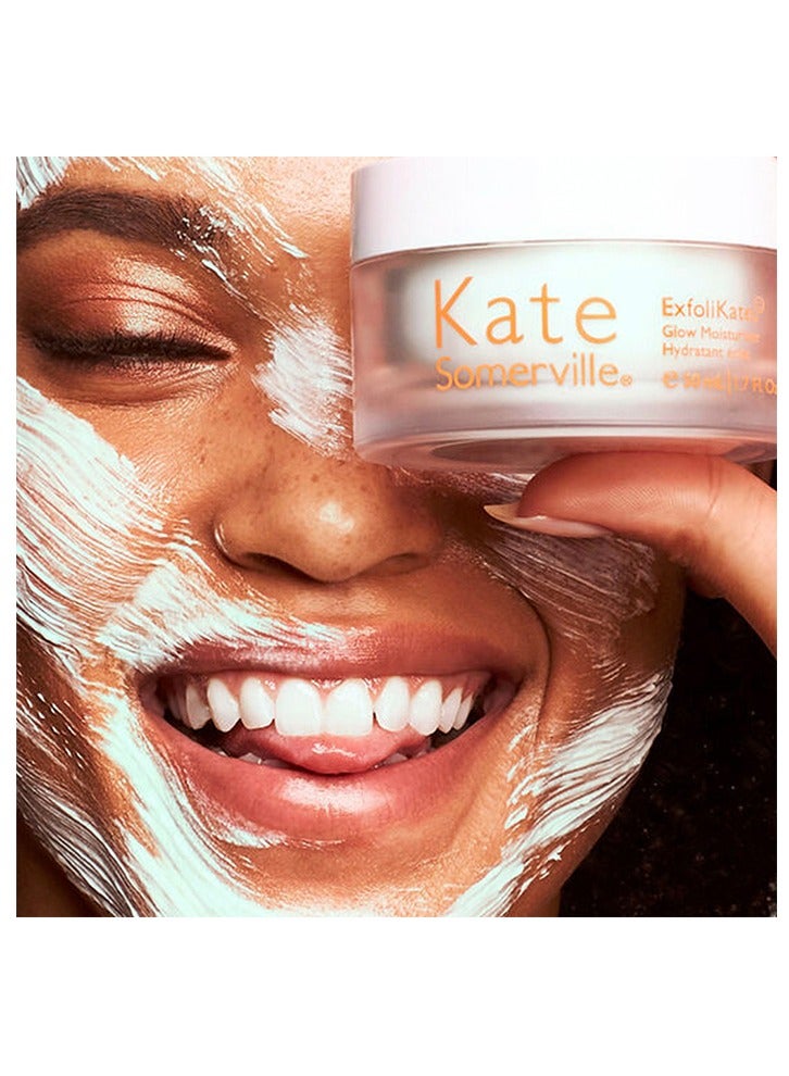 Kate Somerville ExfoliKate Glow Moisturizer Daily Facial Cream 2-in-1 Exfoliating Face Cream 1.7oz 50ml - Image 2