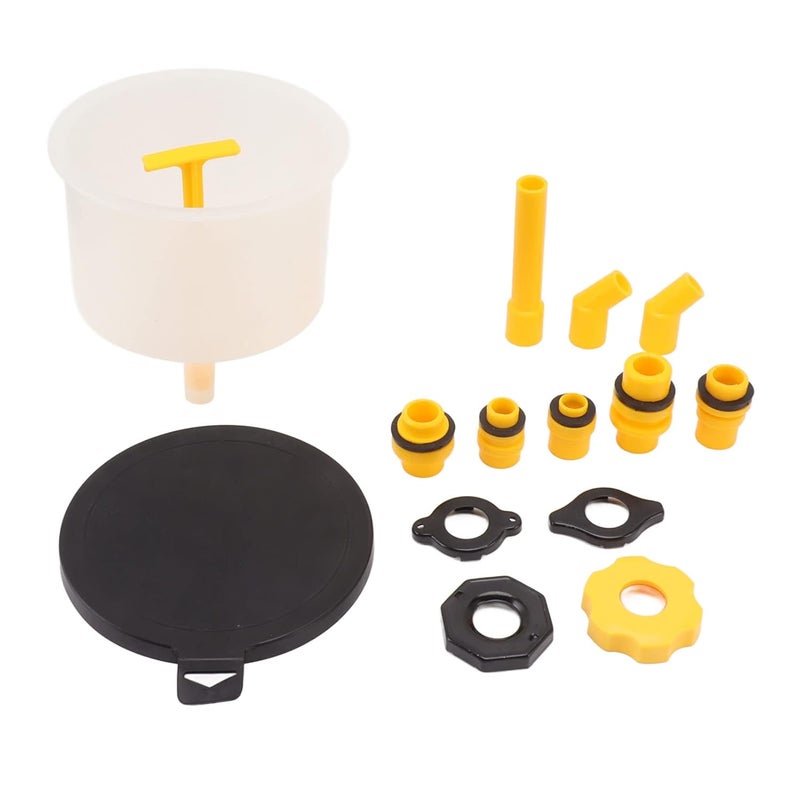 15Pcs Radiator Coolant Filling Funnel Kit, Spill Proof Universal Cooling System Fill Kit with Rotary Switch and Reinforced Threads for Hard to Reach Radiator Caps - Image 1
