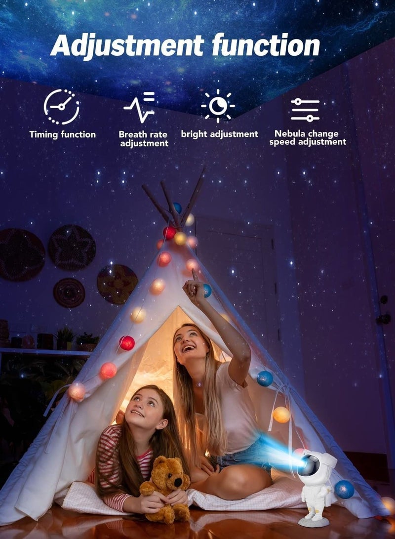 Star Projector Night Light with Timer, Remote Control and 360°Adjustable Design, Astronaut Nebula Galaxy Night Light Projector for Children Adults Baby Bedroom, Party Room and Game Room  - Image 2