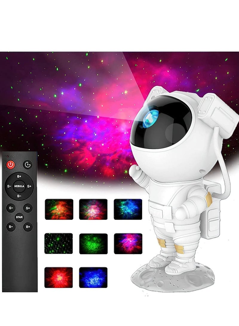 Star Projector Night Light with Timer, Remote Control and 360°Adjustable Design, Astronaut Nebula Galaxy Night Light Projector for Children Adults Baby Bedroom, Party Room and Game Room  - Image 1