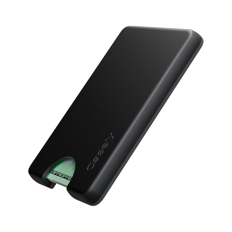 Casely MagWallet | Black | Slim Wallet Card Holder | Compatible with MagSafe | Soft-Touch Hard Silicone | Holds Up to 3 Cards - Image 3