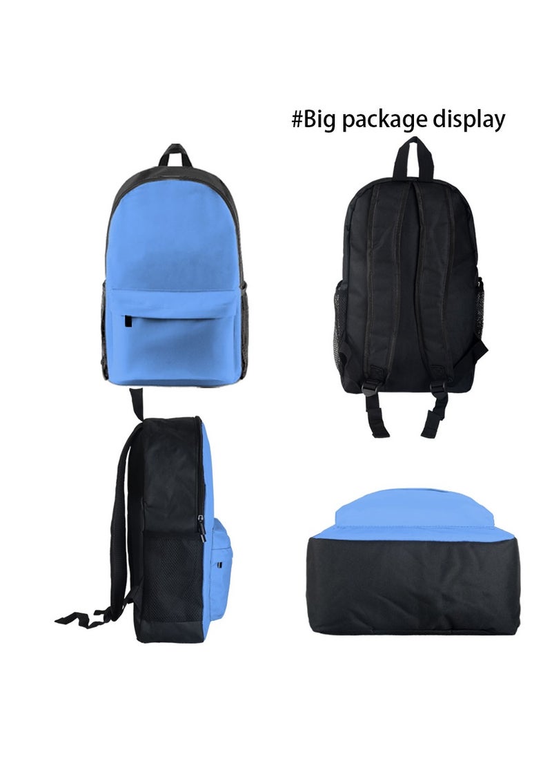 Generic - Student creative pattern backpack three-piece set 3D butterfly series men's and women's large-capacity computer backpack combination,21- Three-piece set - 15 - Image 1