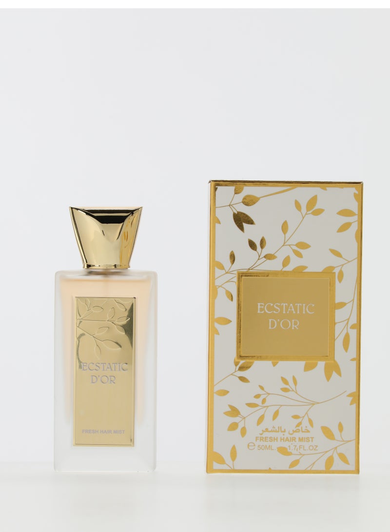 ECSTATIC D'OR Fresh Hair Mist for Women – 50ml – Luxurious Blend of Amber, Patchouli, Musk & Jasmine - Image 2