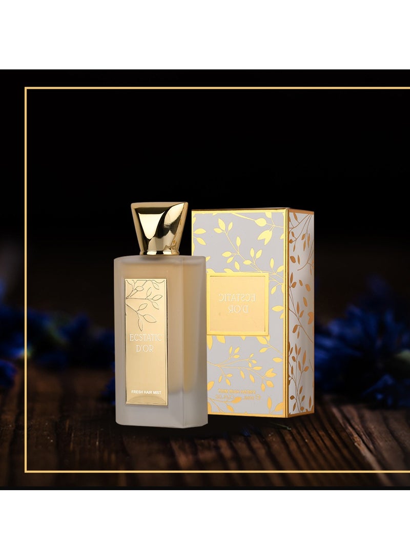 ECSTATIC D'OR Fresh Hair Mist for Women – 50ml – Luxurious Blend of Amber, Patchouli, Musk & Jasmine - Image 3