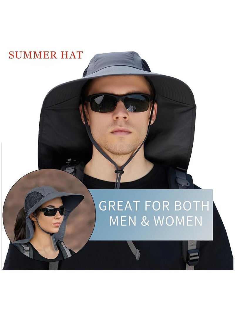 Goolsky Sun Hat for Men Women with Neck Flap,UPF 50+ UV Protective Hiking Fishing Hats,Wide Brim Sun Hat for Women&Men - Image 1