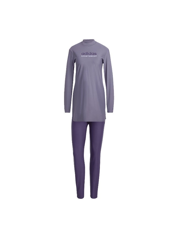 Adidas Fcw Ls Set Purple Swim Suits For Women 26" - Image 2