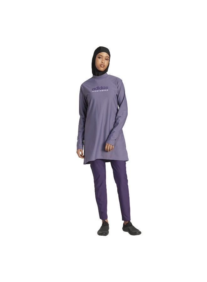 Adidas Fcw Ls Set Purple Swim Suits For Women 26" - Image 4