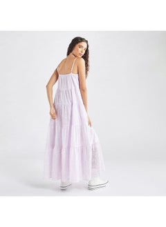 FAV All-Over Print Sleeveless Tiered Dress with Sweetheart Neck  - Image 3