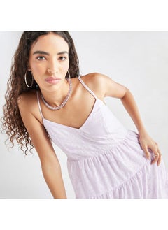 FAV All-Over Print Sleeveless Tiered Dress with Sweetheart Neck  - Image 4