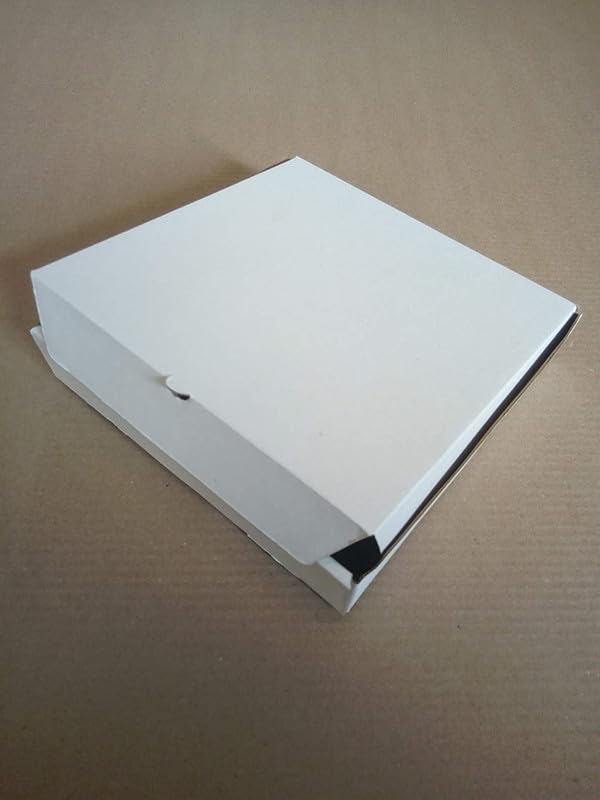 SANDUUQ صندوق كرافت مقوى أبيض لون علبة بيتزا علب كعك 7X7X15 بوصة عبوة من 25 - Image 2