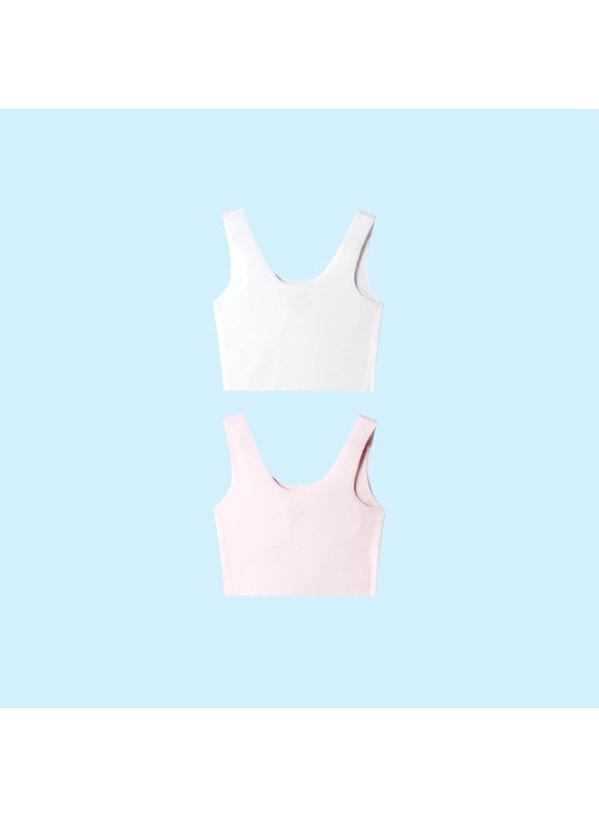 Annil kids' Girls Underwear 2-piece Set - 2025 Autumn New Collection Extended Camisole Base Layer, Nude Seamless Feel - Image 3