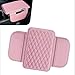 Opuweiy 1 PC Center Console Arm Rest Cover Soft Center Console Cover with Storage Bags Leather Armrest Protector Universal for Most Cars Trucks SUVs Pink - Image 2