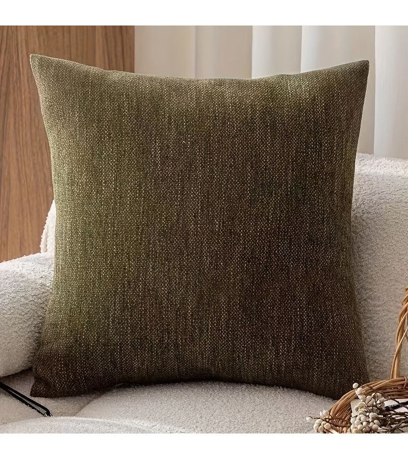 French Vintage Oat Milk Pillowcase Soft Breathable Black Edge for Sofa - Image 4