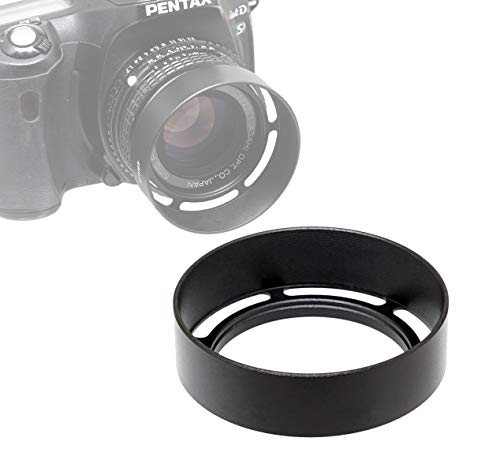 Fotasy Metal 43mm Vented Lens Hood, 43mm Metal Hood, 43mm Lens Hood for Fuji Leica Leitz Panasonic Olympus Panasonic Sony Lens, 43mm Screw-in Lens Hood - Image 1