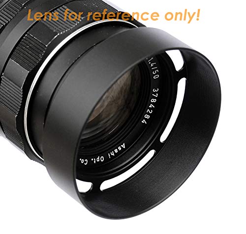 Fotasy Metal 43mm Vented Lens Hood, 43mm Metal Hood, 43mm Lens Hood for Fuji Leica Leitz Panasonic Olympus Panasonic Sony Lens, 43mm Screw-in Lens Hood - Image 2