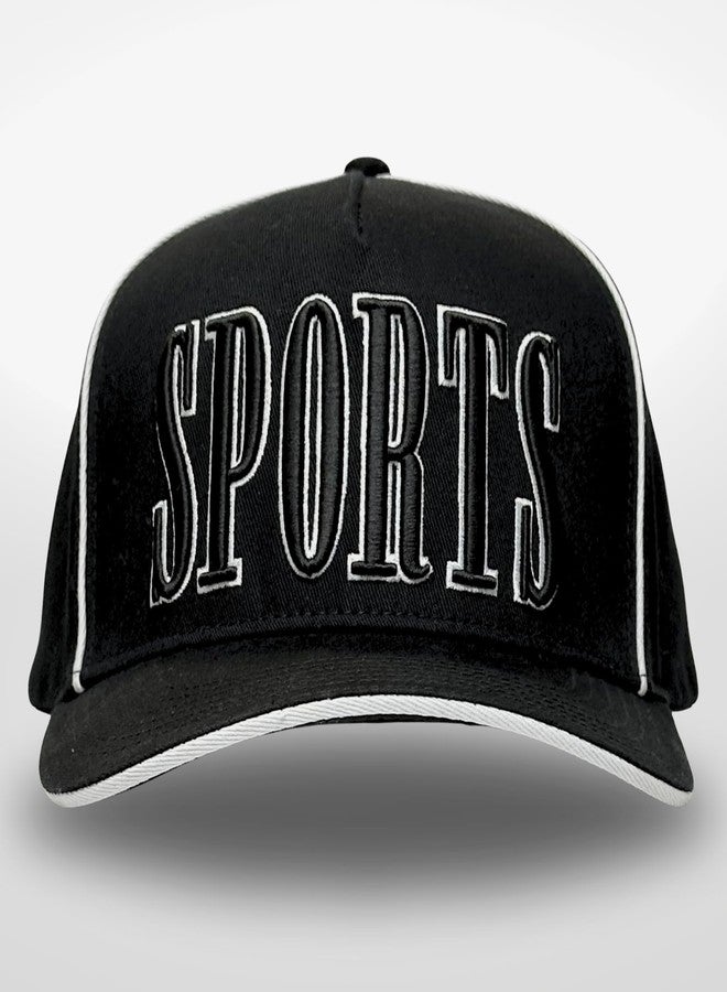 Citrusy Boutique Vintage Trucker Hat | Country Cowboy Cute Preppy Retro Western Trucker Hats | Men Women Trendy Snapback | Tan Red Green Black (Sports | Black) - Image 2