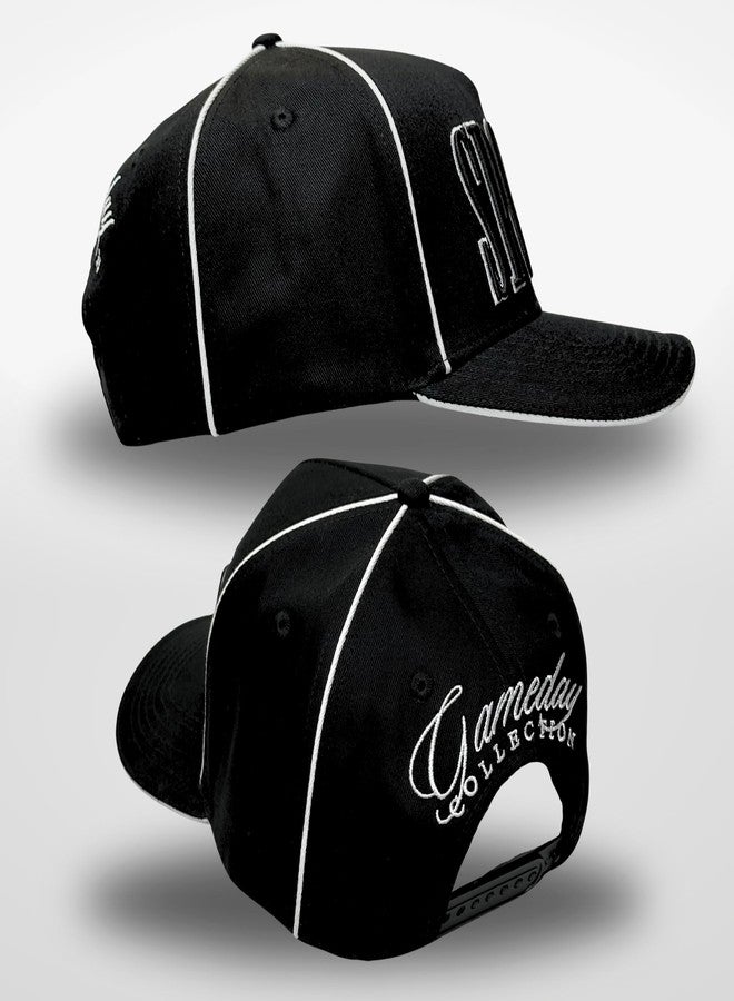 Citrusy Boutique Vintage Trucker Hat | Country Cowboy Cute Preppy Retro Western Trucker Hats | Men Women Trendy Snapback | Tan Red Green Black (Sports | Black) - Image 3