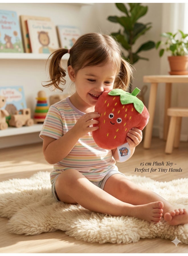 Fluffmals لعبة فلوفمالز الناعمة على شكل حيوان – السيد فراولة 15 سم - Image 3