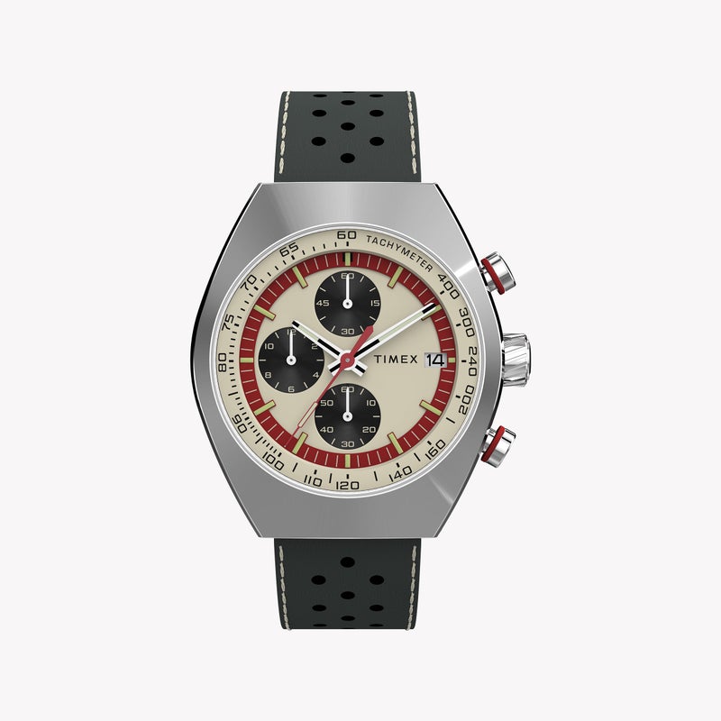 TIMEX Mens Legacy Tonneau SST Taupe Dial Brown Strap Watch | TW2W93400 - Image 1