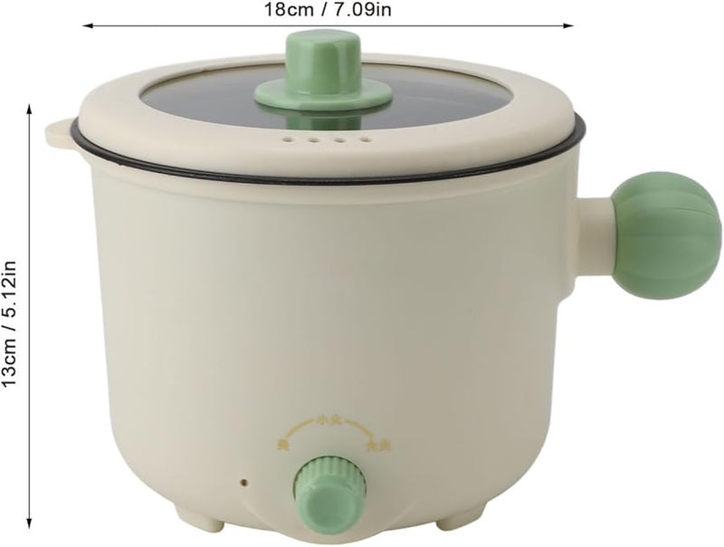 وعاء كهربائي متعدد الوظائف سعة 1.8 لتر بقوة 450 واط، مع طبقة غير لاصقة، طباخ صغير، قدر ساخن، مناسب لطهي الرامن، مقبس أمريكي 110 فولت - Image 5