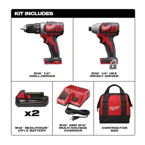 Milwaukee طقم مثقاب ومفك تأثير مدمج Milwaukee 2691-22 بجهد 18 فولت - Image 2